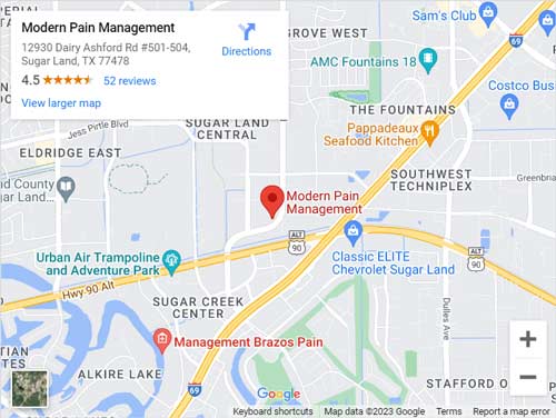 Get Directions to Modern Pain Management in Sugar Land, TX on Dairy Ashford Rd