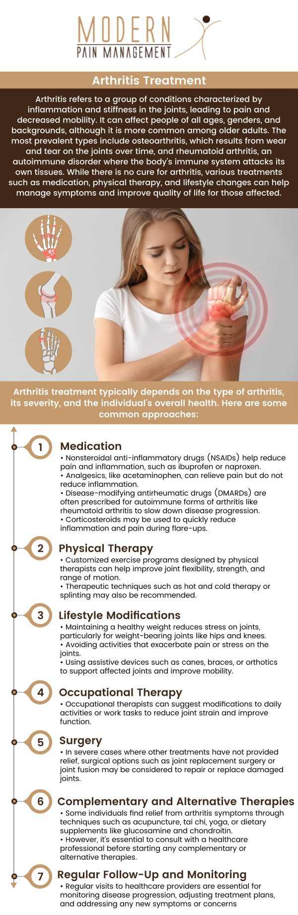 Arthritis pain can cause a lot of distress in your life. At Modern Pain Management, Dr. Atallah, D.O, and his experienced staff deal with people who have symptoms of arthritis pain like stiffness, swelling, redness, and decreased range of motion and don’t know how to deal with it. For more information, contact us or request an appointment online. We are located at 902 Frostwood Dr #235, Houston, TX 77024. Arthritis pain can cause a lot of distress in your life. At Modern Pain Management, Dr. Atallah, D.O, and his experienced staff deal with people who have symptoms of arthritis pain like stiffness, swelling, redness, and decreased range of motion and don’t know how to deal with it. For more information, contact us or request an appointment online. We are located at 902 Frostwood Dr #235, Houston, TX 77024.